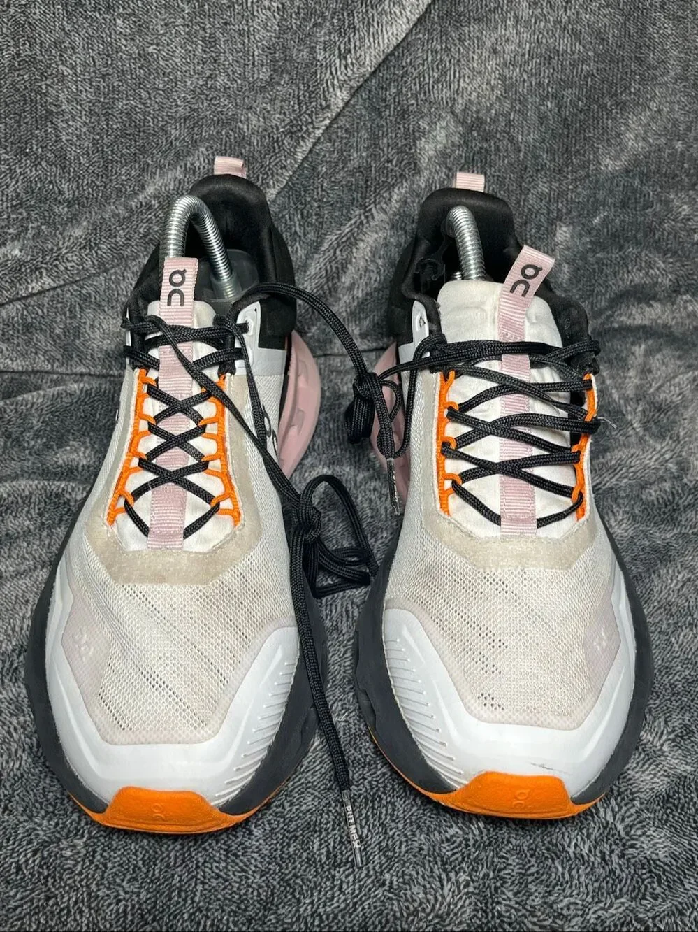 On Cloud Cloudnova X Women's 8.5 Running Shoes White Black Orange Pink 3WE304127